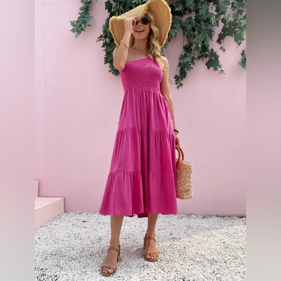 Summer Affair Midi One Shoulder Dress - Picture 2 of 4